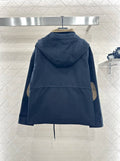 2025 Autumn New Product Flip Collar Hooded Drawstring Coat with Diagonal Cotton Material 09