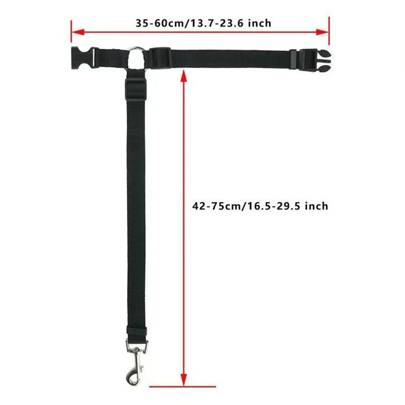 Solid Color 2 in 1 Pet Car Seat Belt Nylon Leash Rear Seat Belt Adjustable Dog Harness Collar Pet Accessories Pet Supplies
