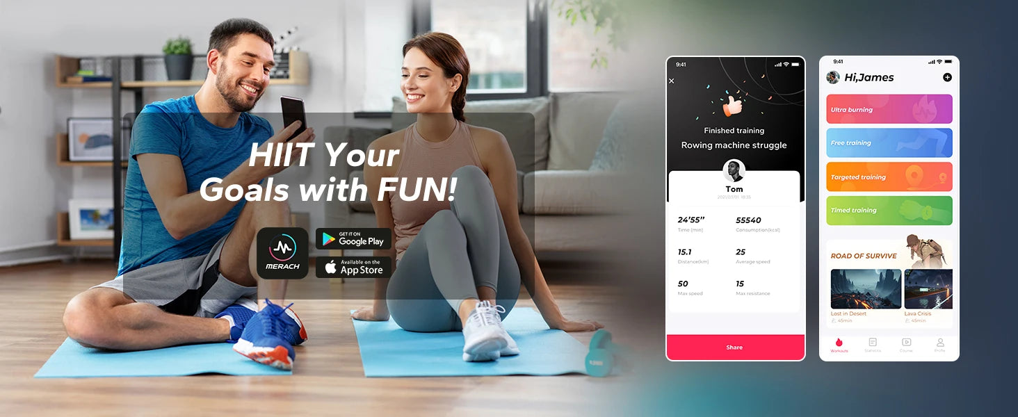 MERACH Rowing Machine Magnetic Rower Machine for Home 16 Levels Quiet Resistance Dual Slide Rail Max 350lb Weight Capacity  R02