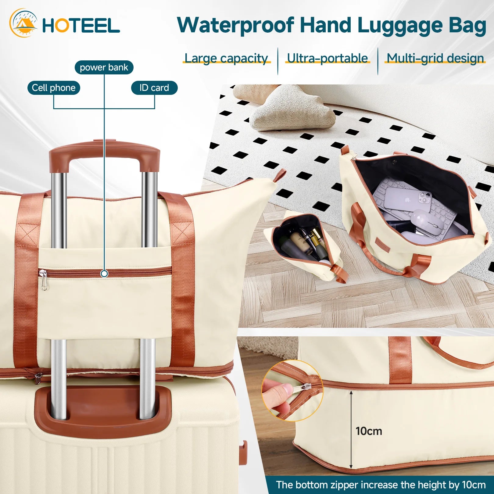 6 Piece Luggage Set With Spinner Wheels Carry On Suitcase Set Duffel&Toiletry Bag With TSA Lock ABS+PC For Business Travel