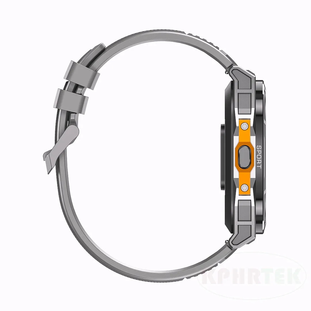 X5 GPS-Sportuhr 1,96 Zoll AMOLED-Bildschirm Herzfrequenzmesser 5 ATM Wasserdichte Smartwatch