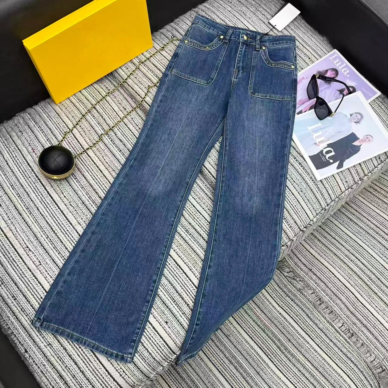Distressed Ripped Jeans Women Vintage Grunge Style Destroyed Denim Pants High Waisted Stretch Comfort Slim Fit Casual Streetwear