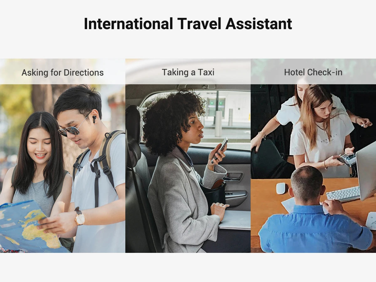 Wooask [M3] Translator Earbuds, Two-Way Offline Language Translator Device, 98% Accuracy ,NO WiFi Need,for Travel Business