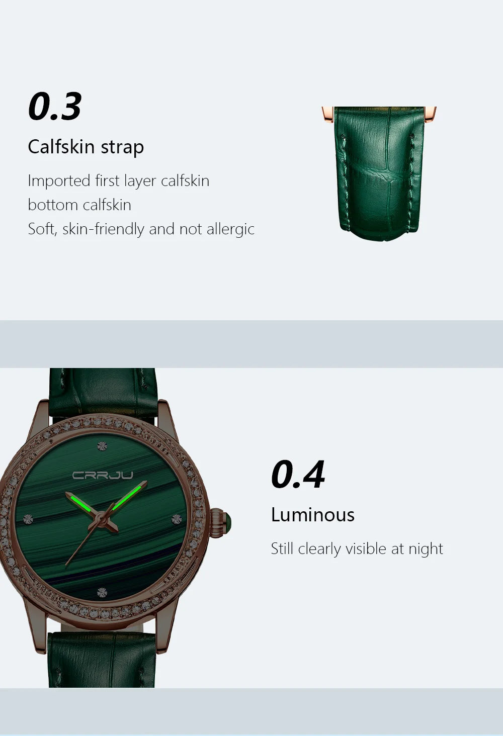 CRRJU New Women Watches Top Brand Luxury Wrist watch relogio feminino Clock for Women Leather Ladies Quartz Ladies Wristwatch