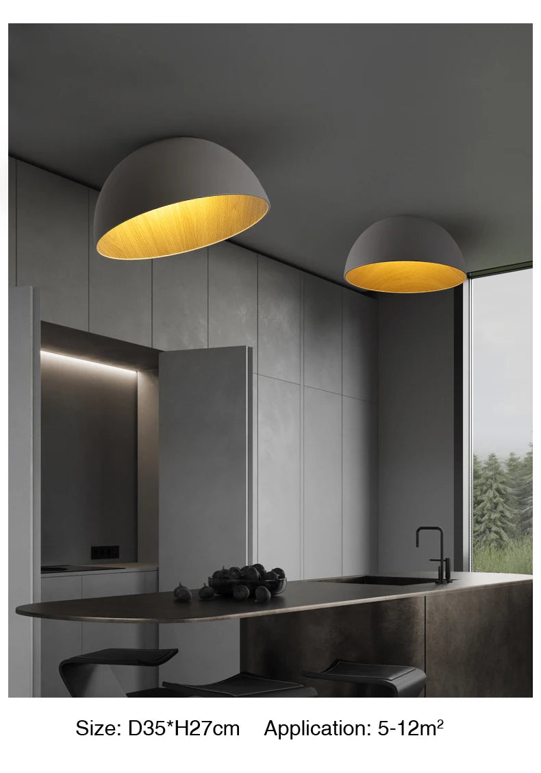 Nordic Wooden Ceiling Chandelier Modern Duo Ceiling Light For Hall Living Room Balcony Restaurant Creative Inclined Ceiling Lamp