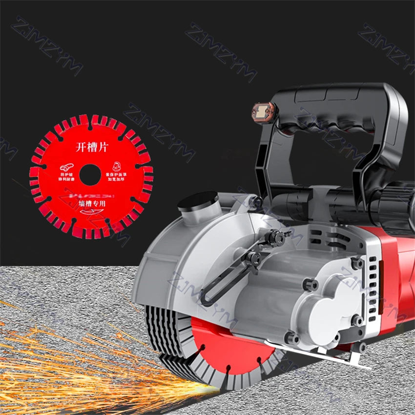 KCJ-001 220V Electric Wall Chaser Handheld Laser Slotting Machine Brick Wall Cutting Machine Concrete Groove Slotting Machine