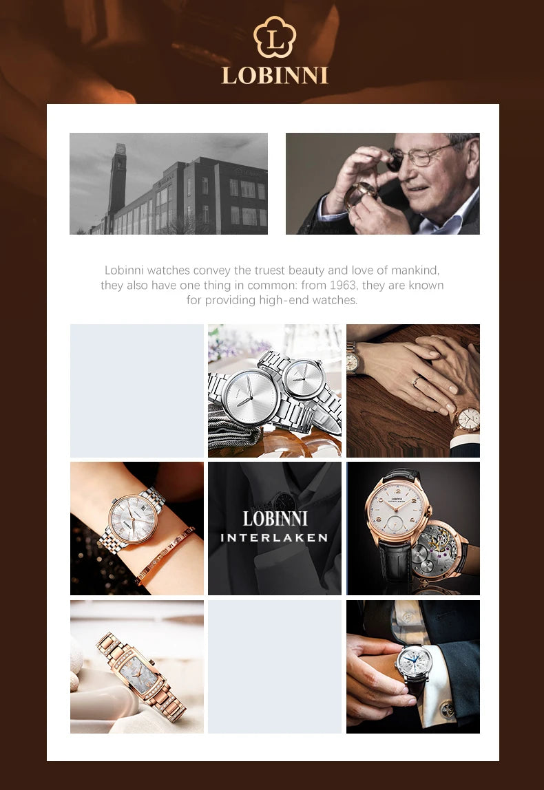 LOBINNI Women Watches Luxury Crystal Rhinestone Quartz Watch for Ladies Romantic Gift Waterproof Clock