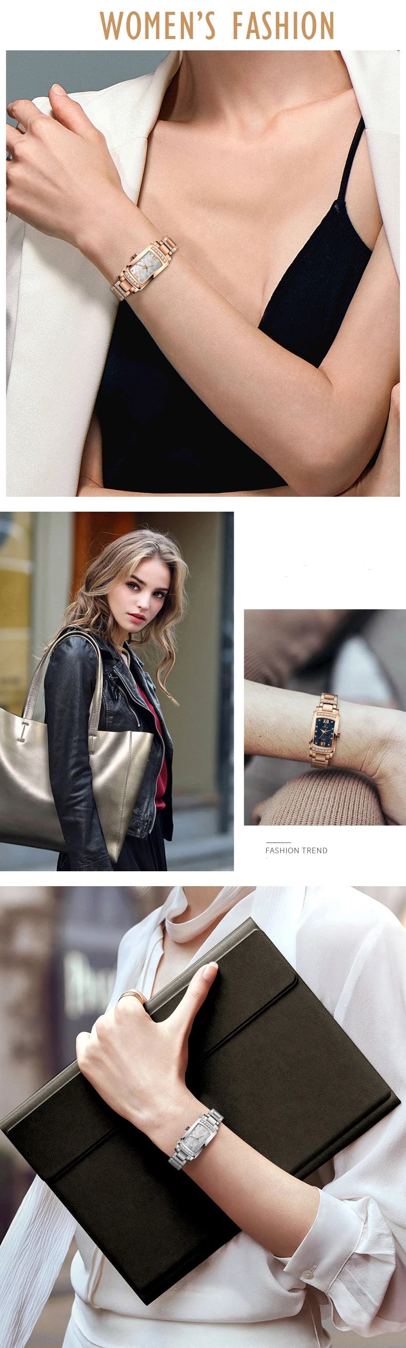 LOBINNI Women Watches Luxury Crystal Rhinestone Quartz Watch for Ladies Romantic Gift Waterproof Clock