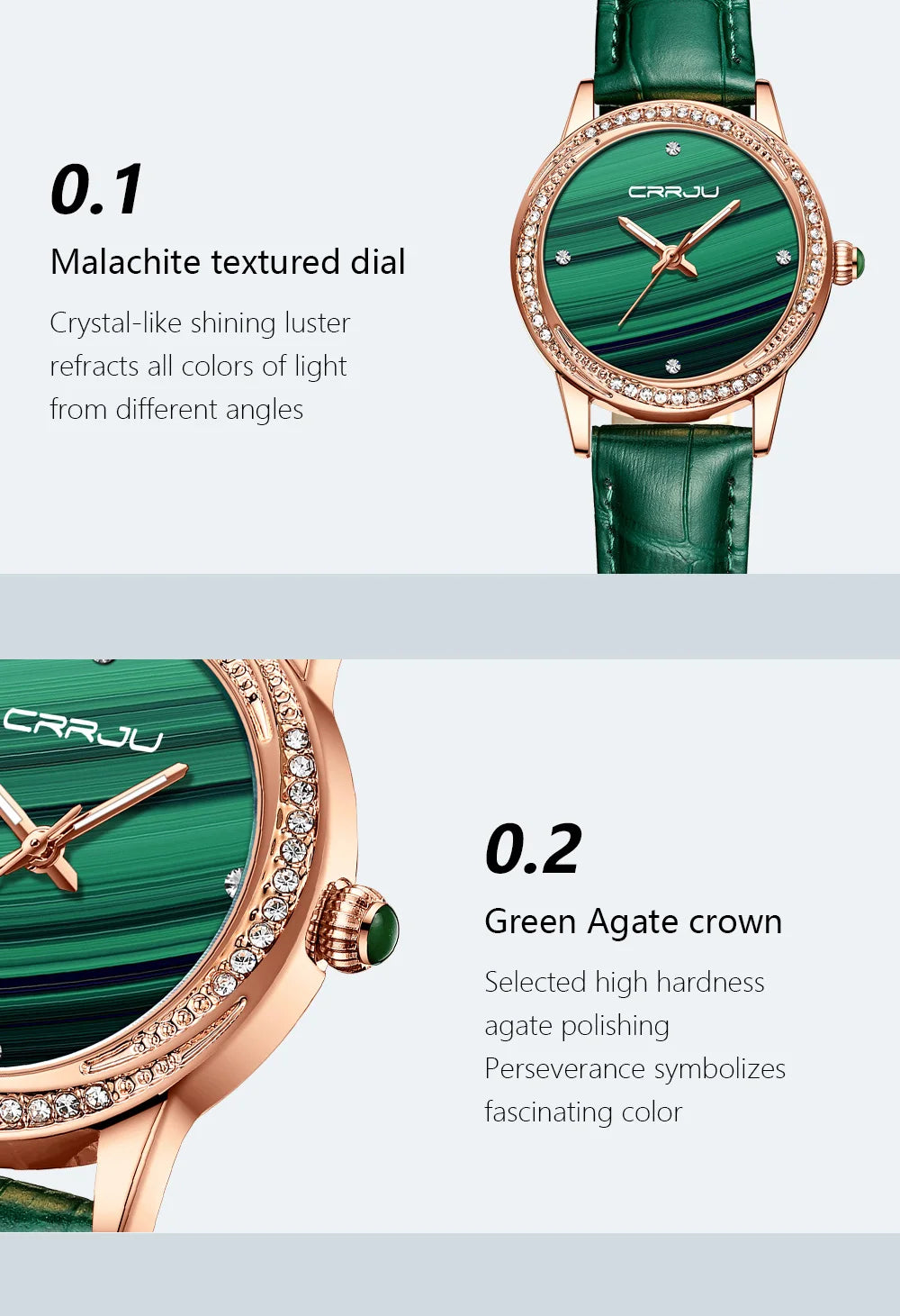 CRRJU New Women Watches Top Brand Luxury Wrist watch relogio feminino Clock for Women Leather Ladies Quartz Ladies Wristwatch