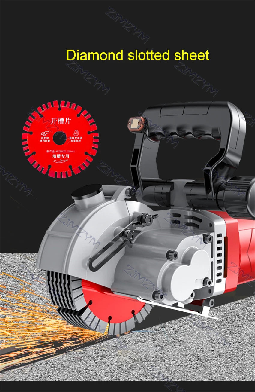 KCJ-001 220V Electric Wall Chaser Handheld Laser Slotting Machine Brick Wall Cutting Machine Concrete Groove Slotting Machine