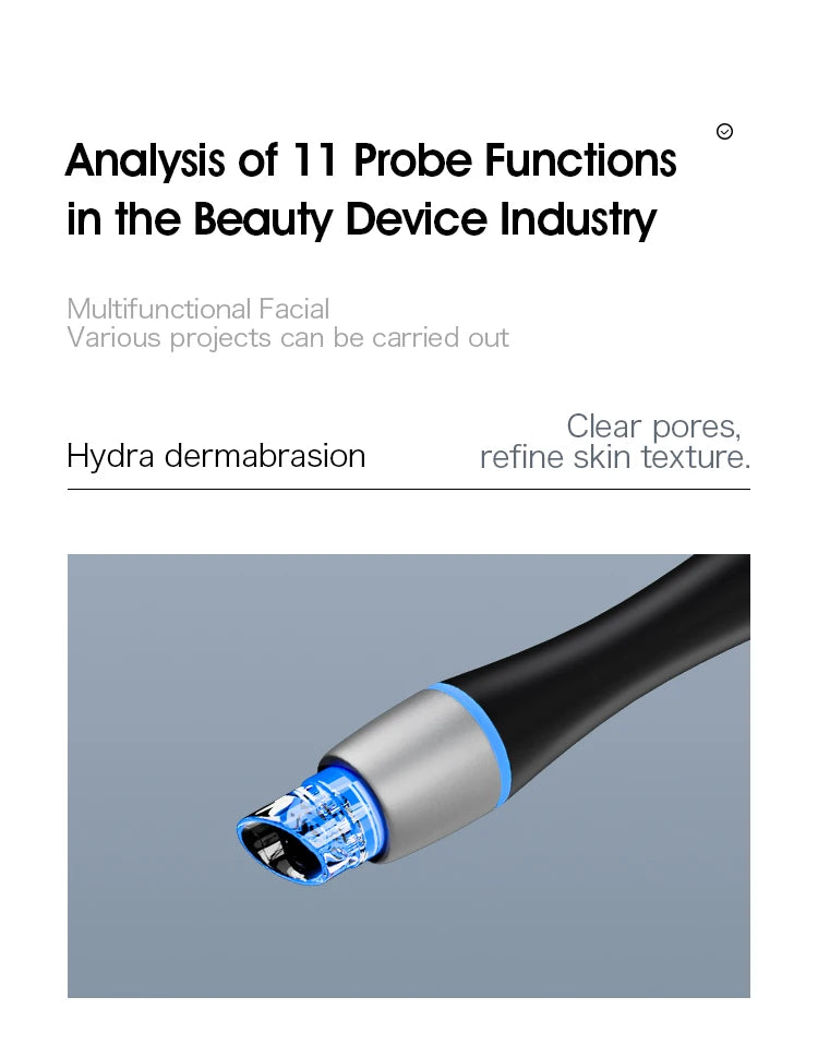 Hot Selling 11 in 1 Facial Cleaning Firming Skin Cold Hammer Acne Treatment Facial Treatment Aqua Peeling Skin Care Equipment