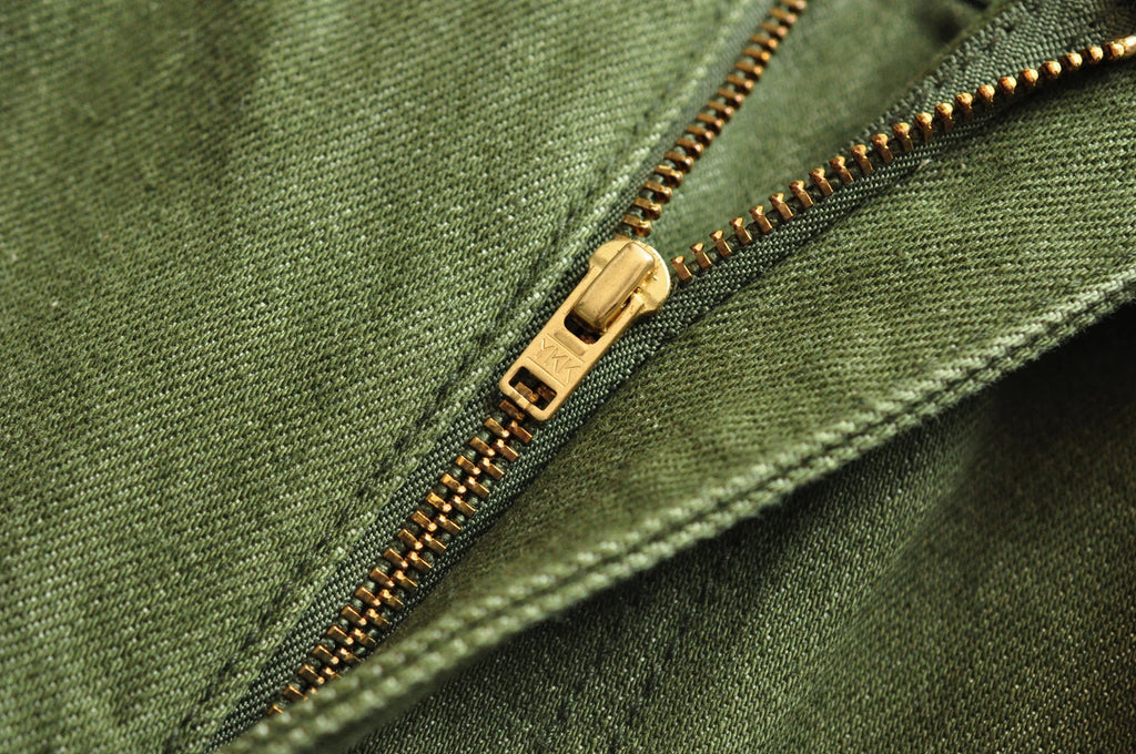 Saucezhan Men Jeans Vulcanization Olive Green 107 Selvedge Denim Jeans Men washed  Slim Fit 14 Oz  Zipper Fly