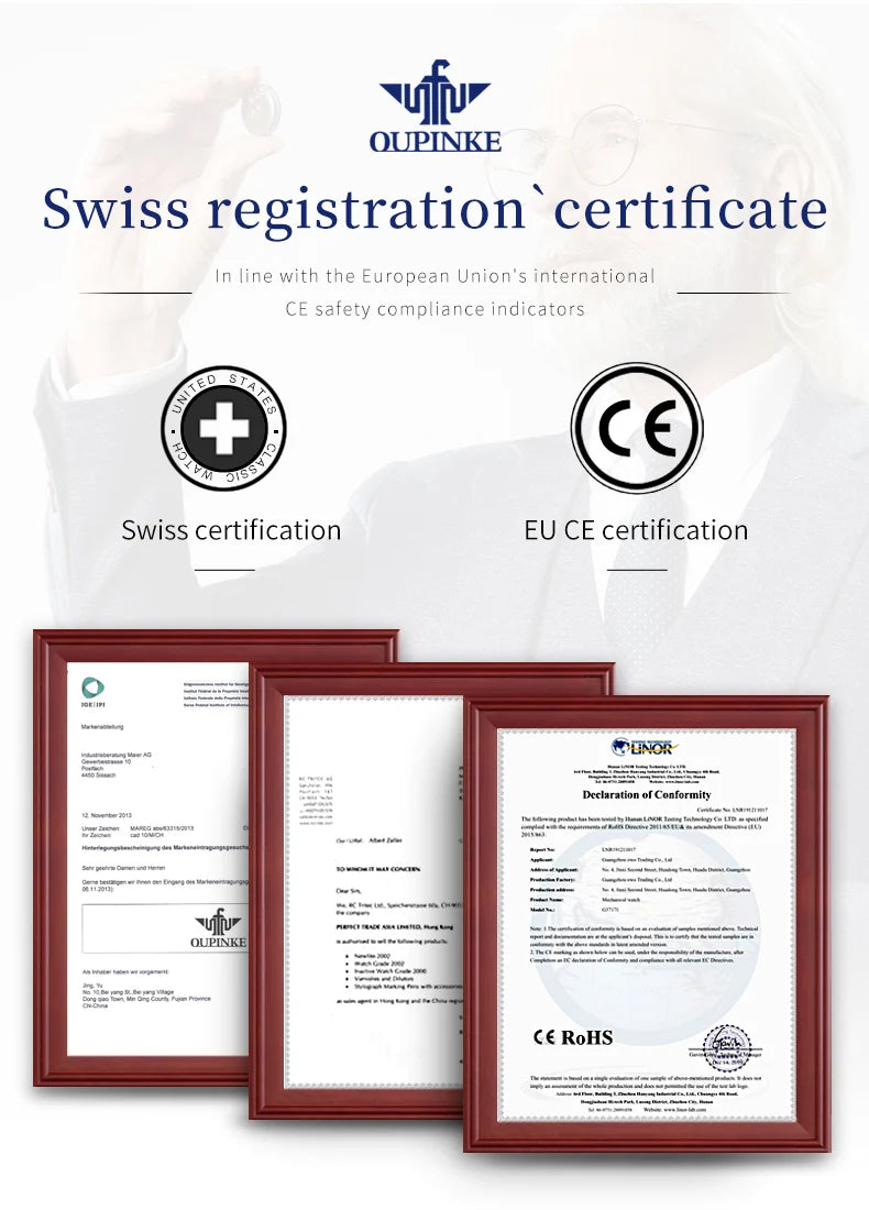 OUPINKE Original Women Watch Ladies Analog Quartz Diamond Wristwatch Stainless Steel Moon Phase 5Bar Waterproof Luxur Brand 3216