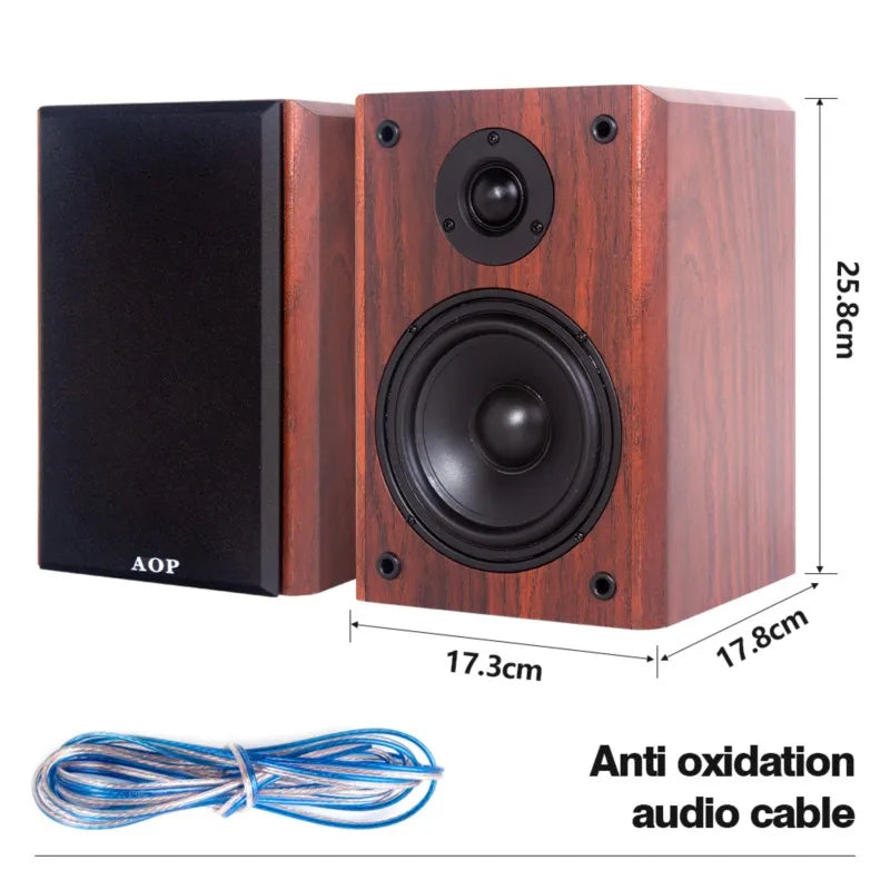 5 inch Passive Speakers 50W Sound Box 88dB Sensitivity Bookshelf Speaker 4-8ohm Monitor Audio XLR Input For Desktop Home Theater