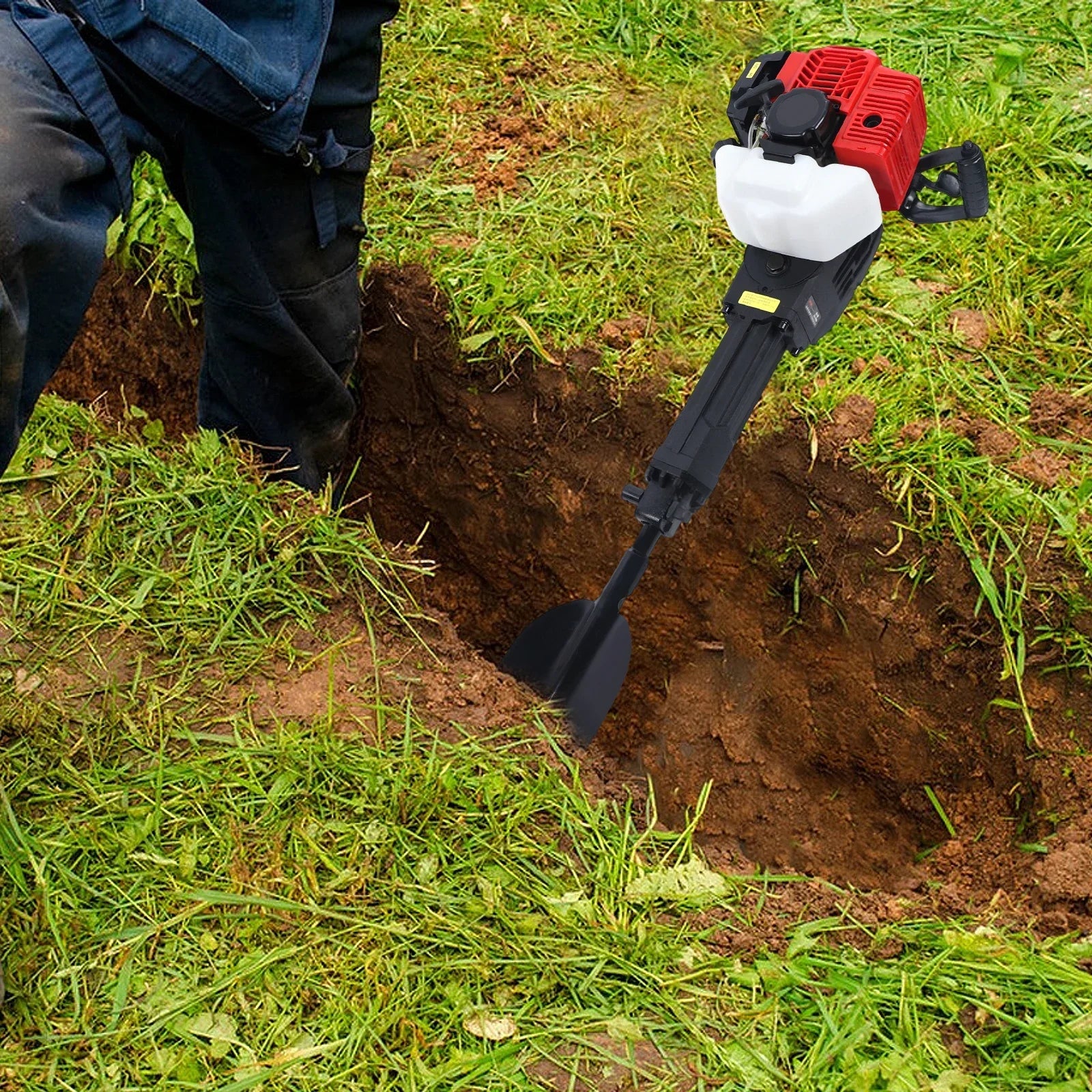 Gasoline Powered Tree Digger Machine | 2-Stroke Single Cylinder Engine | Adjustable Speed & High Safety | for Garden Landscaping