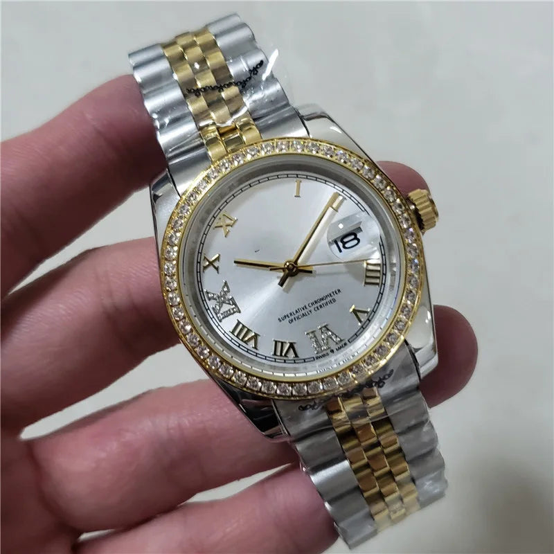 2025 Women's Automatic Mechanical Watch Stainless Steel Band Sapphire Crystal Waterproof Luxury Elegant Business Casual