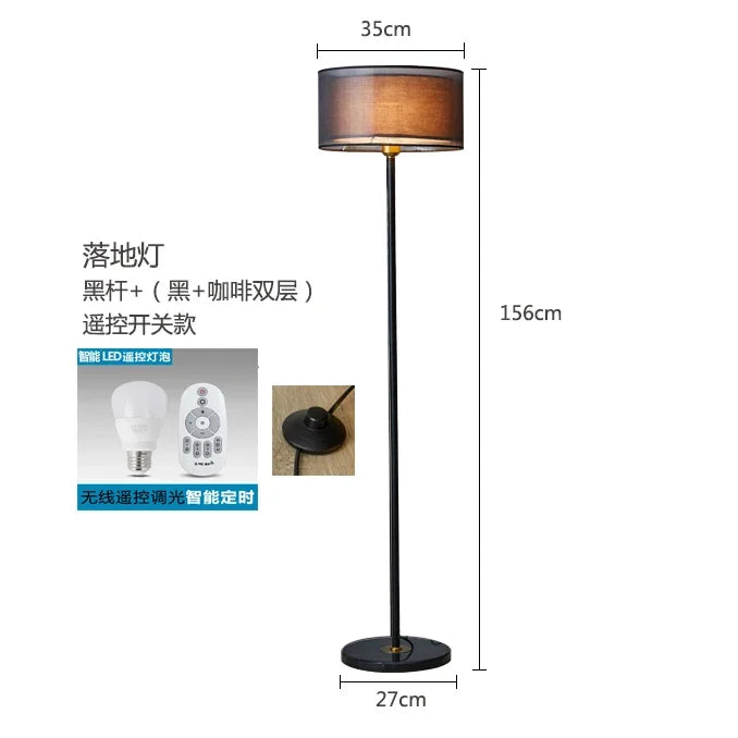 Nordic Creative Led Floor Lamp Simple Modern Home Deco Bedroom Bedside Ligths for Living Room Sofa Remote Control Vertical Lamp