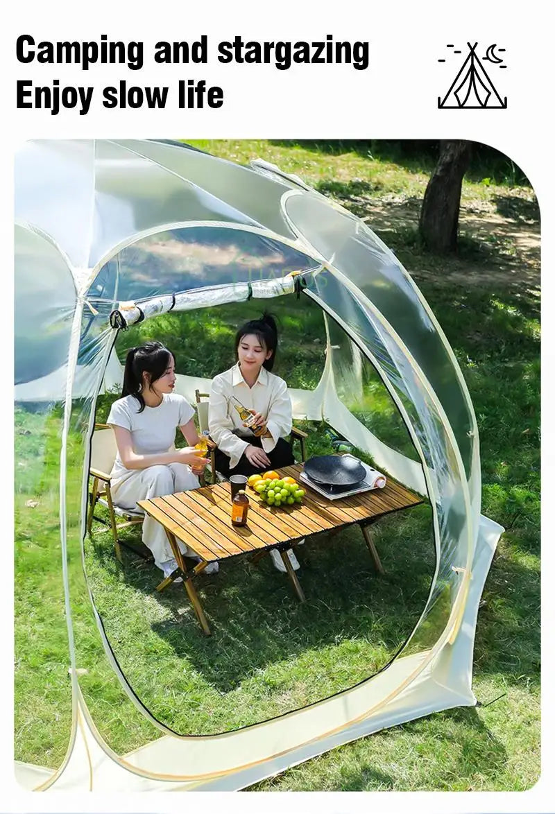 Portable Folding Transparent Outdoor Tent Starry Sky Bubble House Waterproof Winter Sunshine Windproof Camping Shade