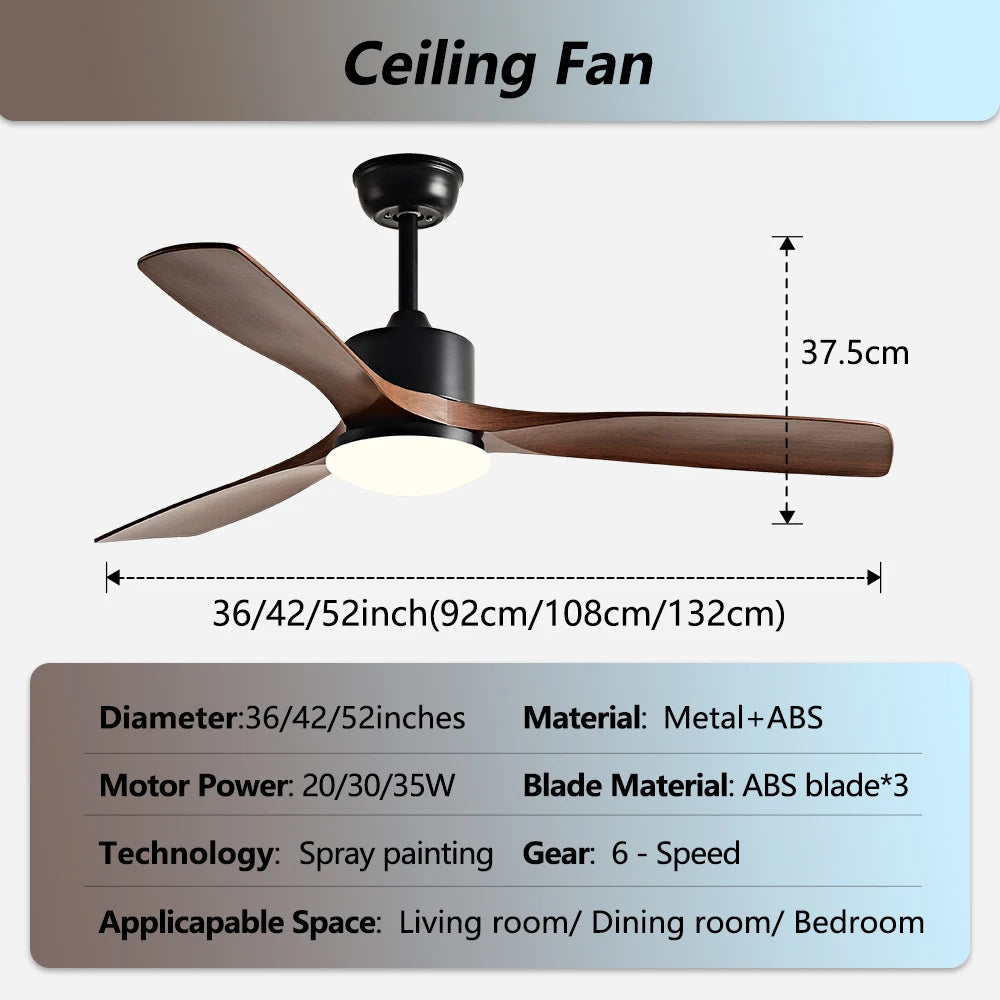 Modern Nordic Led Ceiling Fans with Lights Home Decoration Strong Wind with Focus Lamps for Kitchen Living Dining Room With Fan