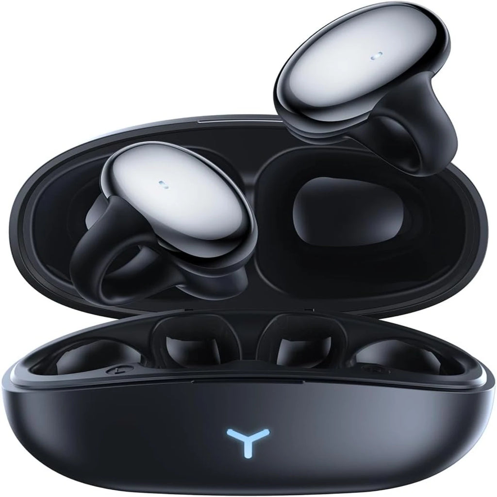 Clip-On Earbuds Open Ear Headphones Wireless Bluetooth Ear Buds -in Microphone, Lightweight Comfort, Stable Fit Earphones for Ru