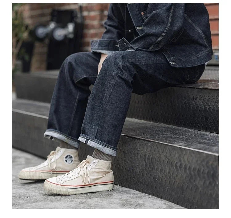 Non Stock 1936 Model Cowboy Selvedge Denim Jeans 36101B Amekaji Cinch Back Men Pants