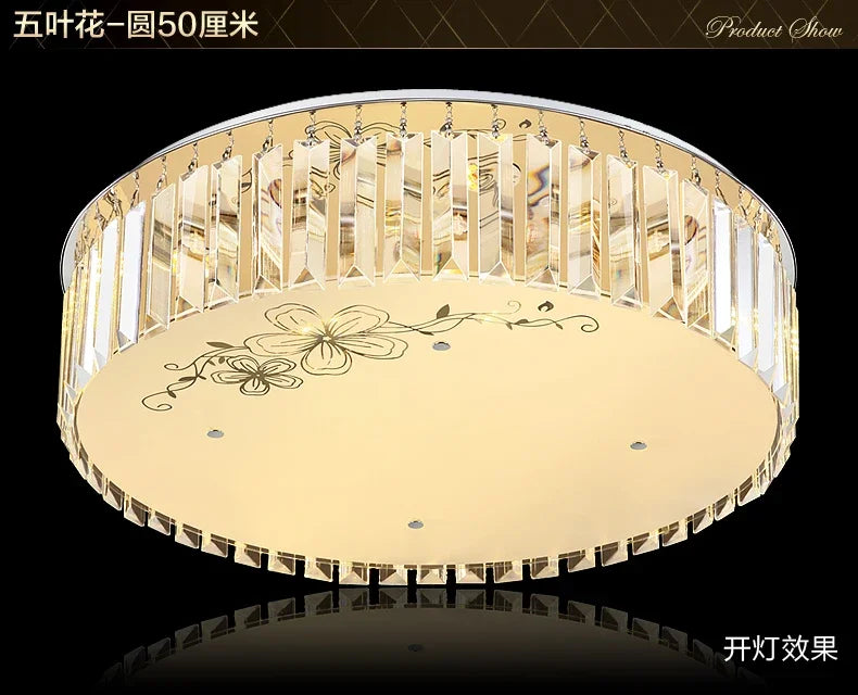 2025Crystal LED Ceiling Chandelier Living Room Decor Gold Lustre Luxury Lighting Dining Bedroom Island Light Indoor Ceiling Lamp