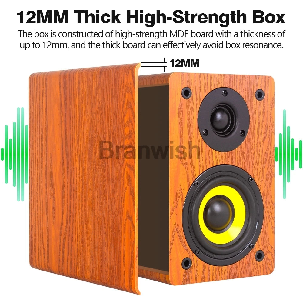 4Inch Passive Sound Box 60W RMS Bookshelf Speaker 2-Way HiFi Audio 89dB Loudspeakers 6Ohm Monitor Speaker For Home Theater DJ