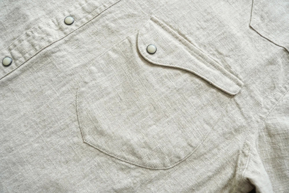 Sauce Zhan Mens Shirts Ramie Shirt for Man Long Sleeve Regular Fit