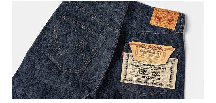 Rugged Bronson 70801XX Selvedge Jeans 1970s Indigo Raw Denim Pants Vintage 501XX