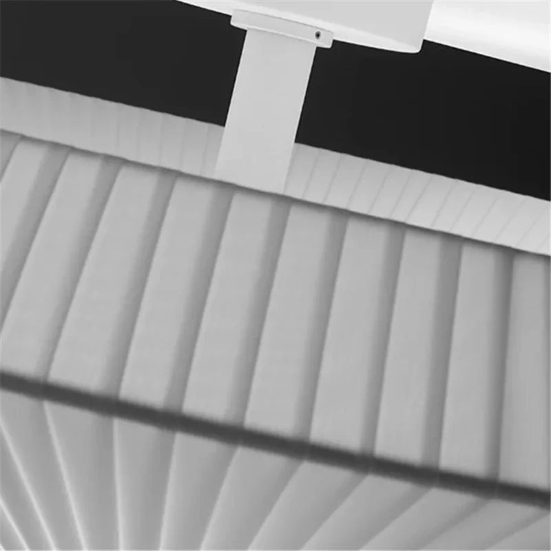 2024 Ceiling Light Simple Round Whtie Fabric Planted Lamp Foyer Creative Flying Saucer Light Restaurants Hotel Lobby Lighting