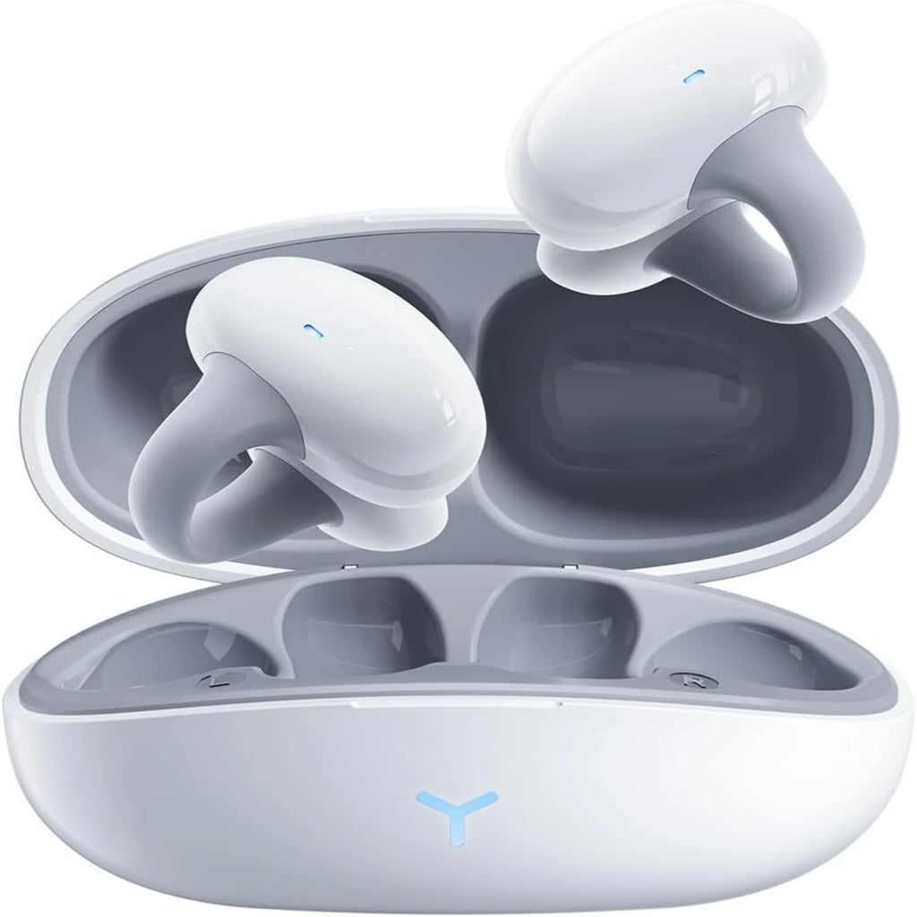 Clip-On Earbuds Open Ear Headphones Wireless Bluetooth Ear Buds -in Microphone, Lightweight Comfort, Stable Fit Earphones for Ru