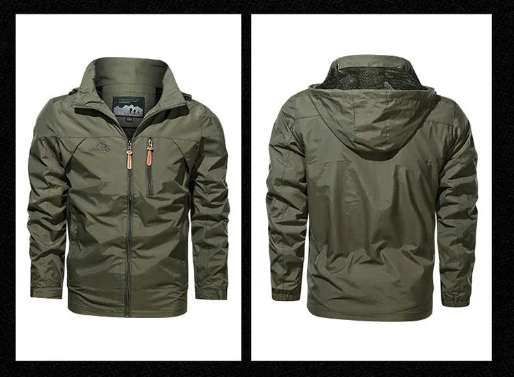 Men's Sports Jacket Men's 2025 Spring and Autumn New Solid Color Casual Windproof and Waterproof Jacket Winter Jacket