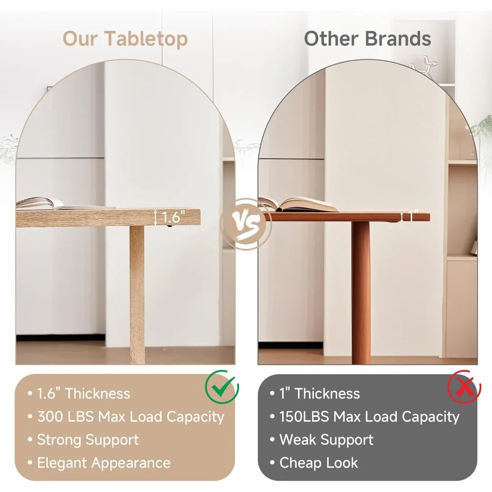 Dining Table for 4- 6 People,Rectangular Farmhouse Kitchen Table with Heavy Duty Legs for Apartment Living Room Work Home Office