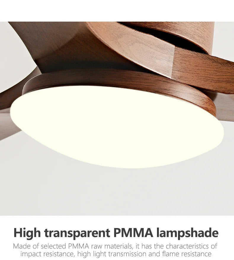 Modern Nordic Led Ceiling Fans with Lights Home Decoration Strong Wind with Focus Lamps for Kitchen Living Dining Room With Fan