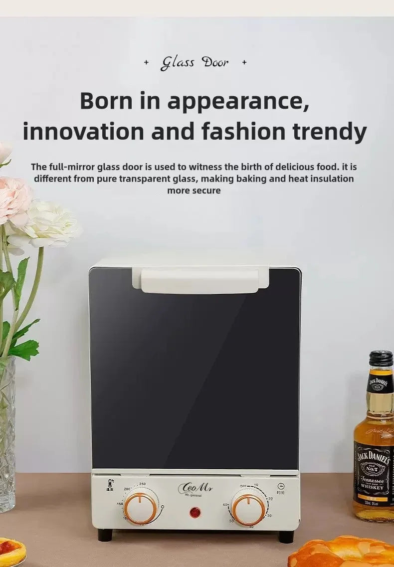 12L Electric Air Fryer Toaster Oven Mechanical 360°Baking Convection Deep Fryer Oil Free Large Capacity Kitchen Appliance