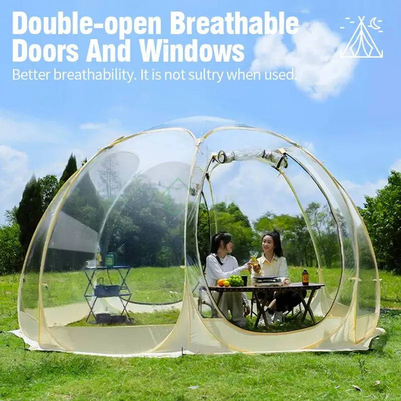 Portable Folding Transparent Outdoor Tent Starry Sky Bubble House Waterproof Winter Sunshine Windproof Camping Shade