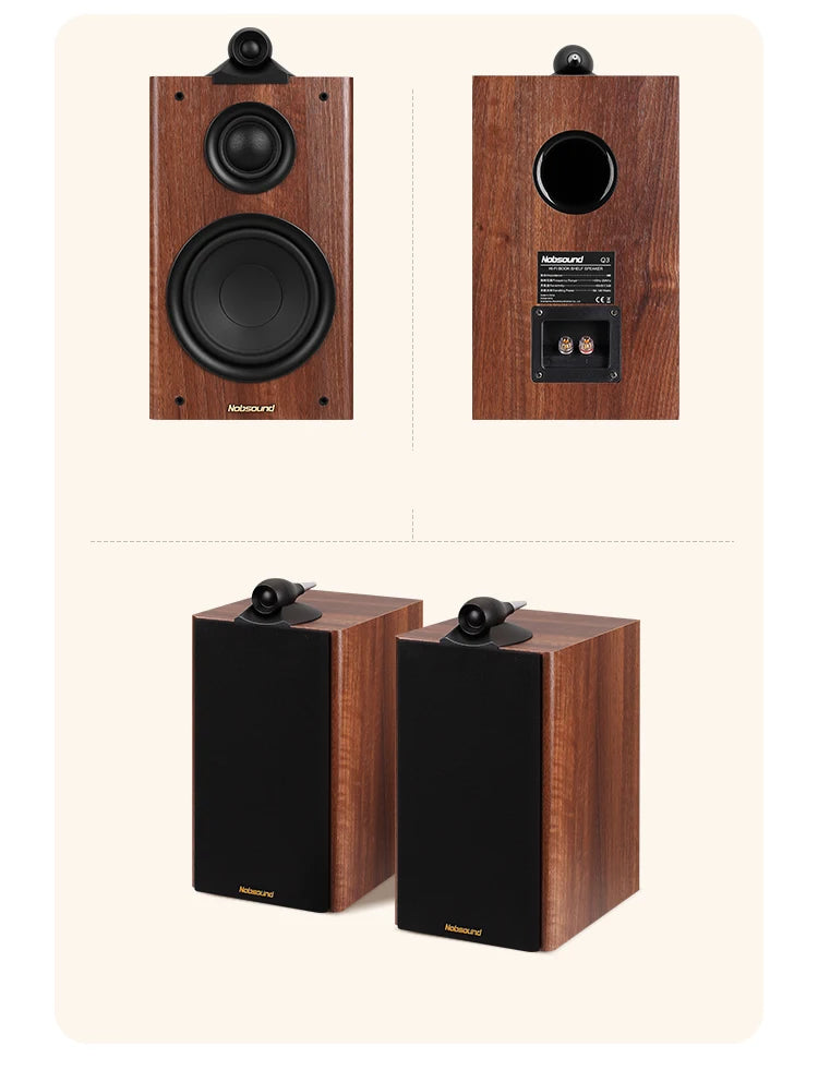 6.5 Inch Passive Speaker 3-Way Wooden Speakers 120W Monitor Audio 6ohm Loudspeakers HiFi Sound Box Audios For Home theater DJ