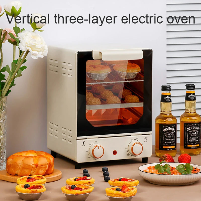 12L Electric Air Fryer Toaster Oven Mechanical 360°Baking Convection Deep Fryer Oil Free Large Capacity Kitchen Appliance