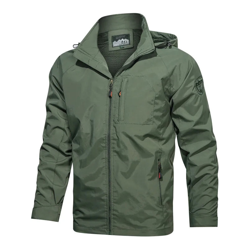 Men's Sports Jacket Men's 2025 Spring and Autumn New Solid Color Casual Windproof and Waterproof Jacket Winter Jacket