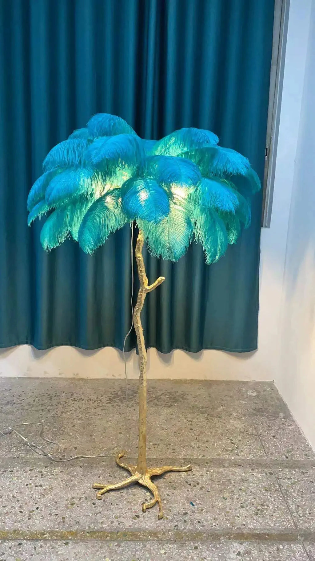 Modern Luxury Feather Floor Standing Lamp Living Room Sofa Background Wall Bedroom Bedside Light Home Deco Floor Lamp Mood Light