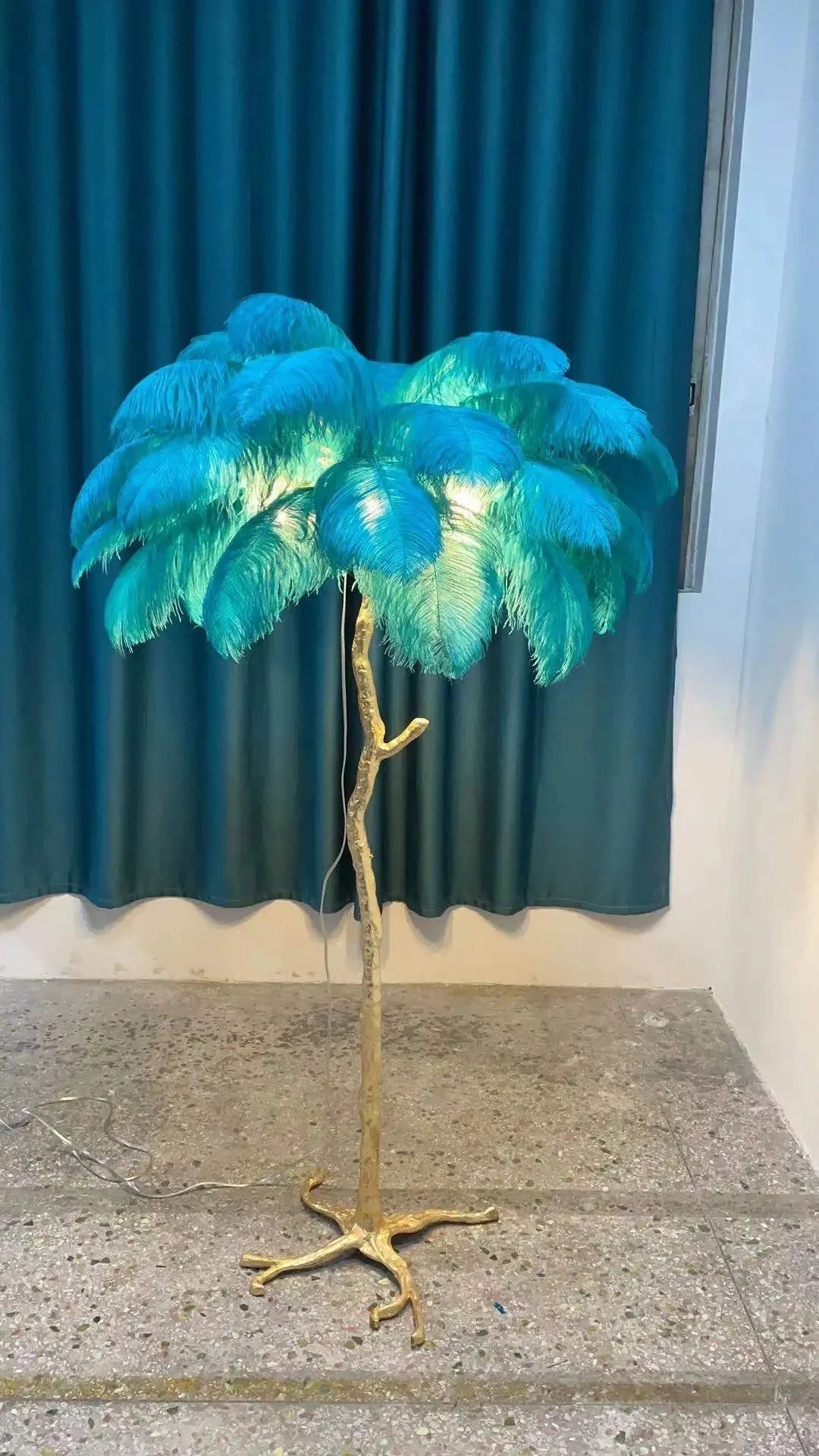 Modern Luxury Feather Floor Standing Lamp Living Room Sofa Background Wall Bedroom Bedside Light Home Deco Floor Lamp Mood Light