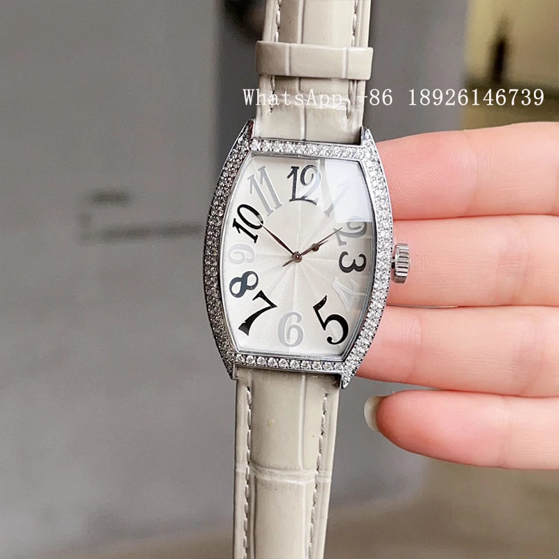 2025 luxury brand watch for lady Tonneau-shaped case quartz movement crafted by Francky Mullery inspiration