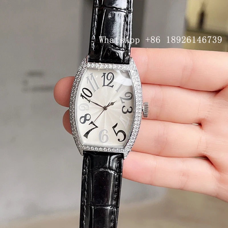 2025 luxury brand watch for lady Tonneau-shaped case quartz movement crafted by Francky Mullery inspiration