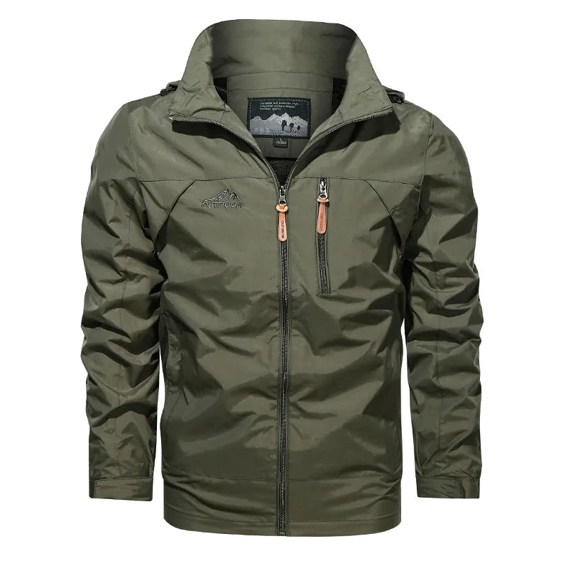 Men's Sports Jacket Men's 2025 Spring and Autumn New Solid Color Casual Windproof and Waterproof Jacket Winter Jacket
