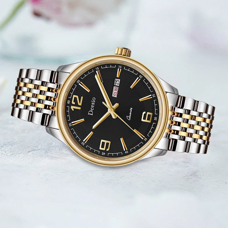 Deesio Women's Watch N92 Fashion Classics Bussiness Quartz Watches Steel Band Waterproof 30m Wristwatch Luxury Accessories Women