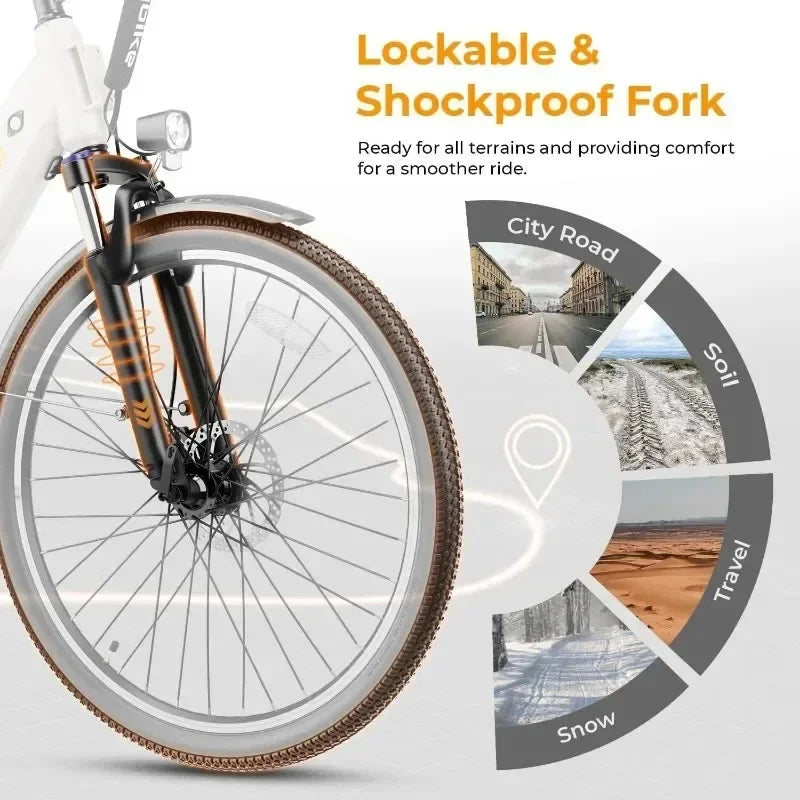 Quality product.Cityscape 2.0 Electric Bike for Adults with 1000W Motor Peak,468Wh Removable Battery and up to 50Miles 24MPH,UL