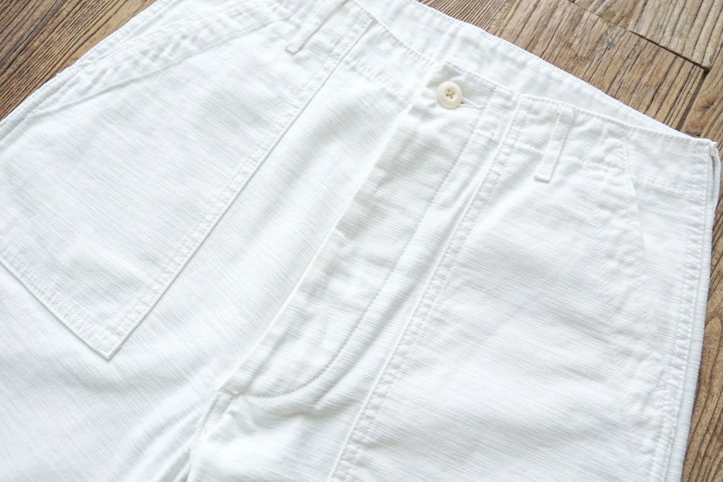 SauceZhan OG107 Fatigue Utility Pants Classic Olive Sateen Men's Baker Pants Satin Cotton Original Loose Fit