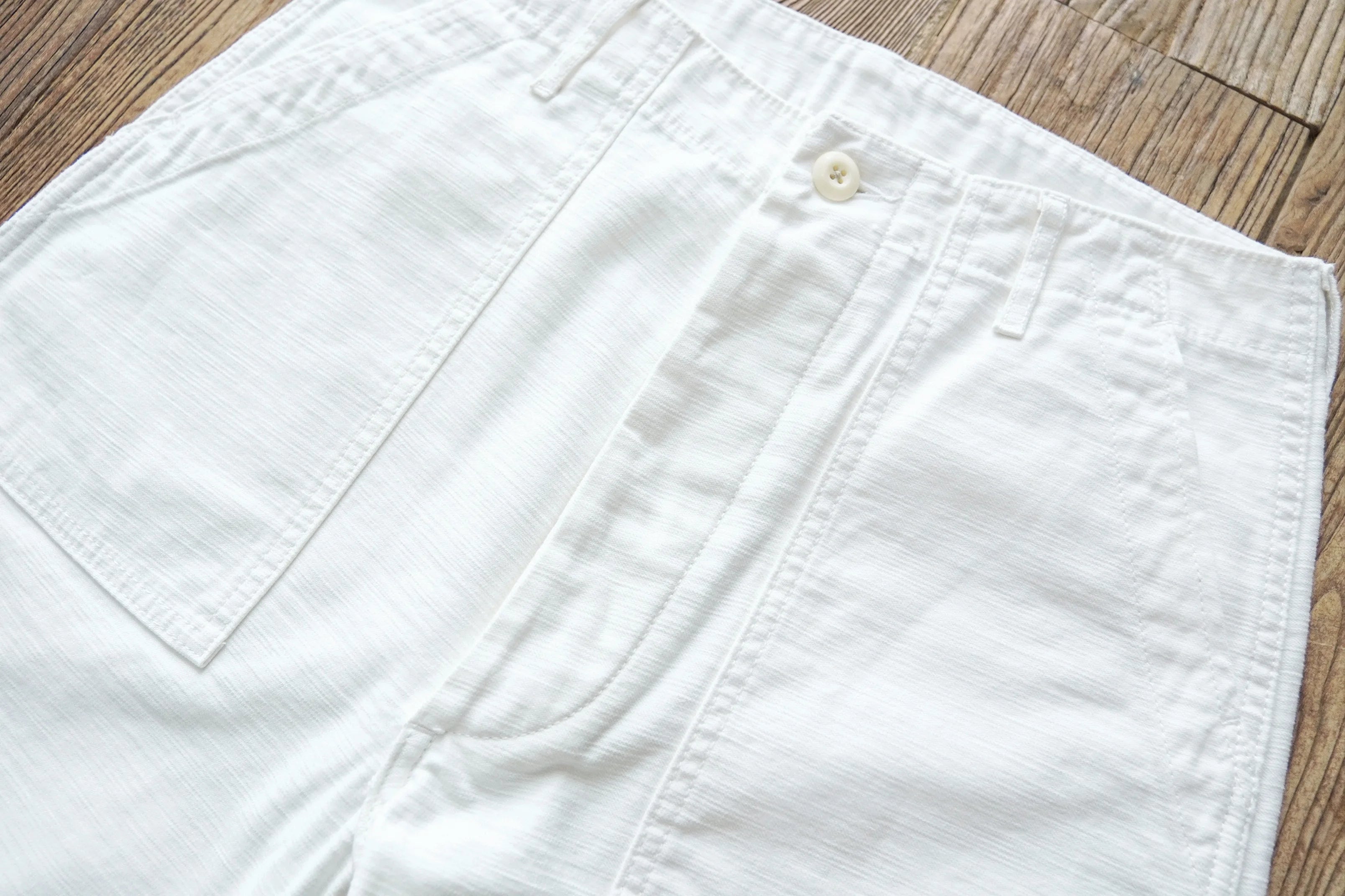 SauceZhan OG107 Fatigue Utility Pants Classic Olive Sateen Men's Baker Pants Satin Cotton Original Loose Fit