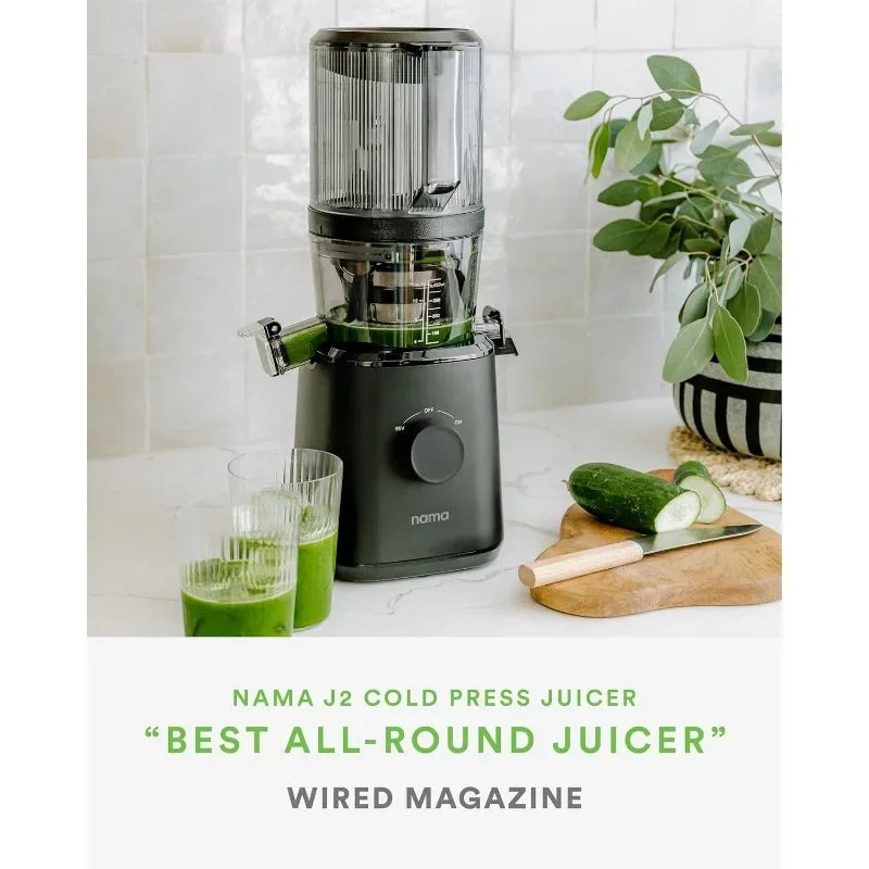 Authenticity guarantee.J2 Cold Press Juicer – Self Feeding for Hands-Free Operation with Wide Mouth Hopper for Whole Recipe Load
