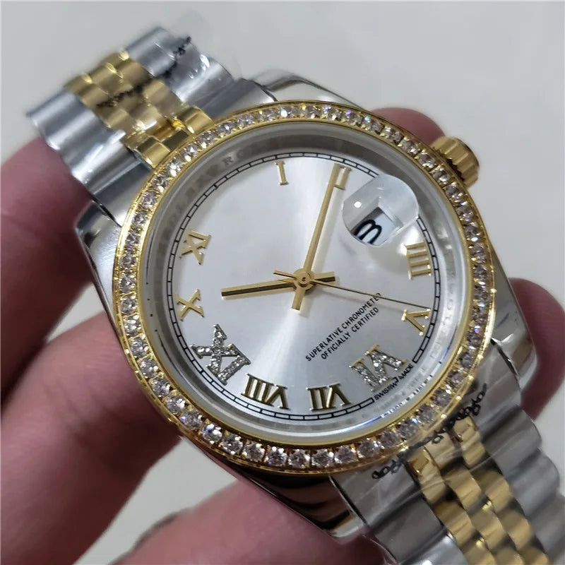2025 Women's Automatic Mechanical Watch Stainless Steel Band Sapphire Crystal Waterproof Luxury Elegant Business Casual